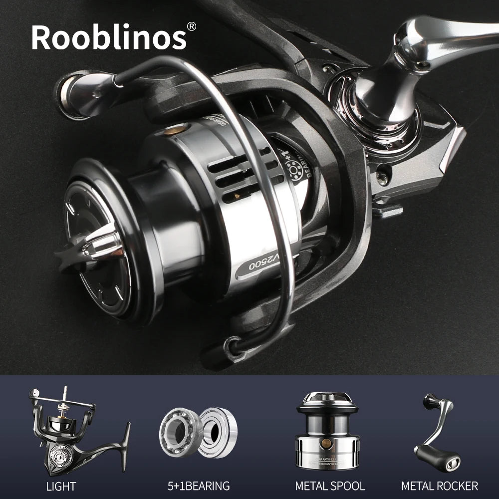 ROOBLINOS TV Spinning Fishing Reel Shallow Spool Small Game Lure Fishing Reel