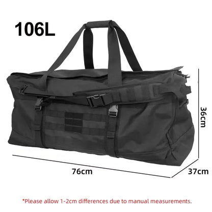 106L 40L Luggage Duffel Bag Camping Backpack Tactical Large Bag Men's Hiking  Mountaineering Trip Utility Gym Weekend Travel Bag