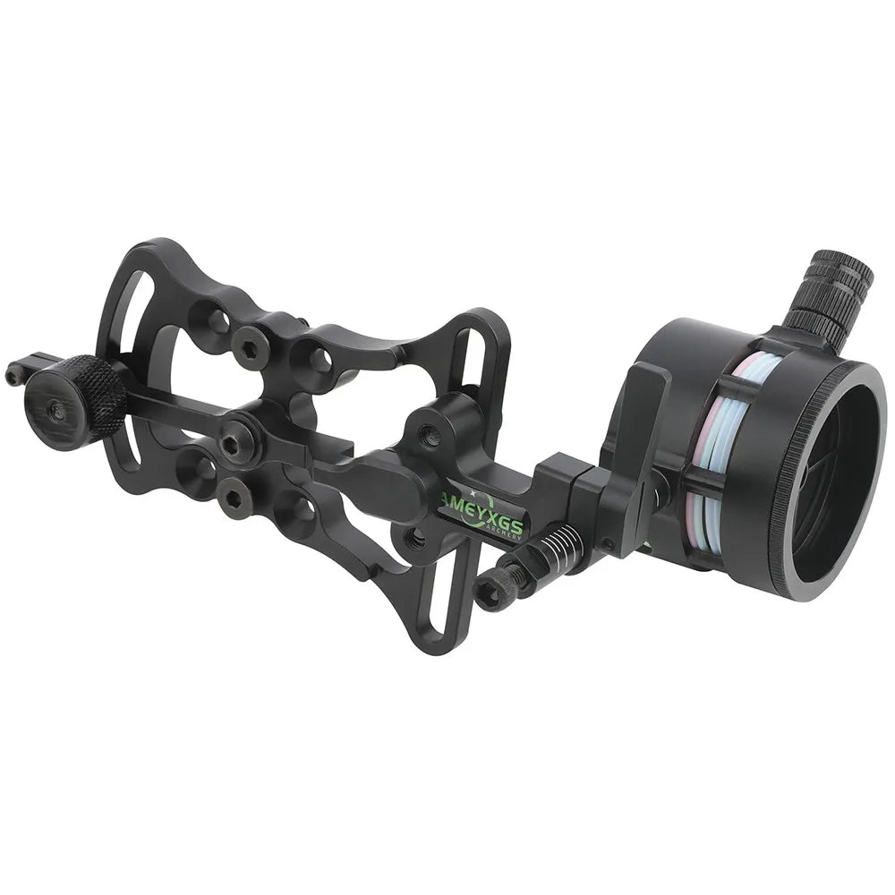Archery Aviation Aluminum Bow Sight 2 Pin 0.019" Micro Adjustable Archery Shooting Target Hunting for Compound Bows Accessory