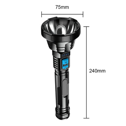 LED Camping Lamp Multifunctional Waterproof Portable Lantern USB Charging Emergency Flashlight Power Display Outdoor Accessories