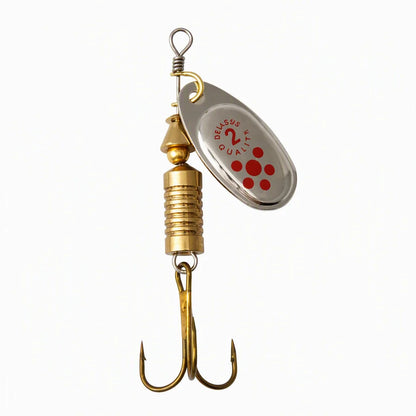 10Pcs Gold & Silver Spinning Sequins Fishing Lures Anti‑Corrosion Metal Spoon Bait Hard Spinner‑Bait for Freshwater Bass Trout