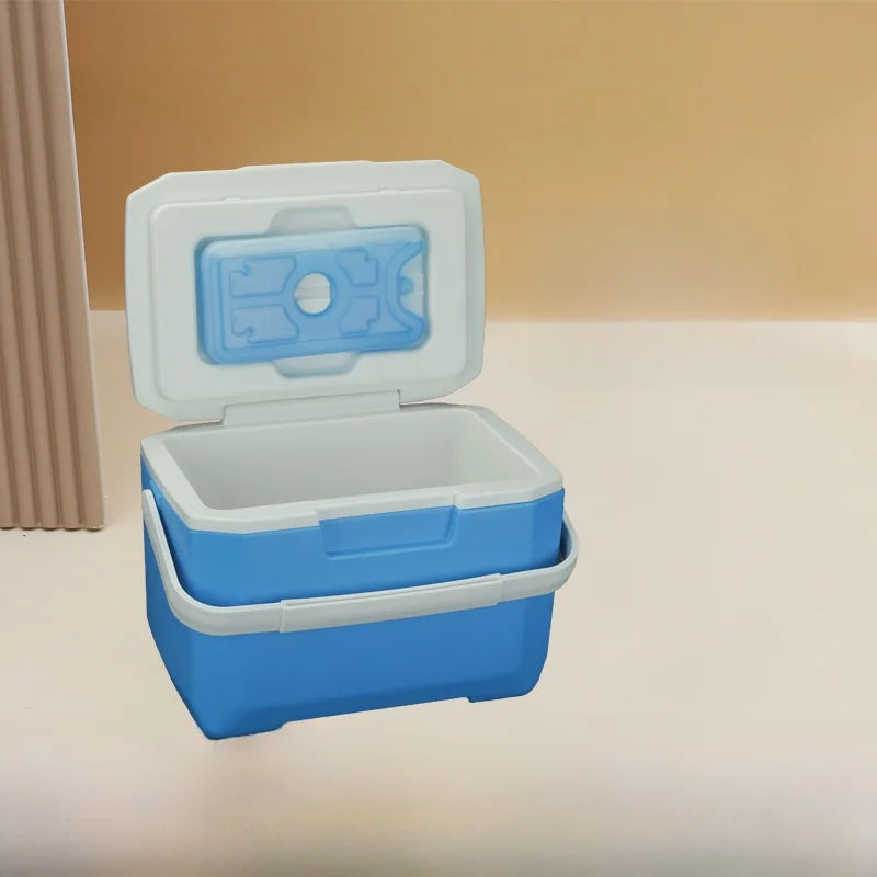 Portable PU Thermal Insulation Box Refrigerator 24L with Pull Rod for Outdoor Camping Fishing Stall Selling Wheel Mobile Ice Box