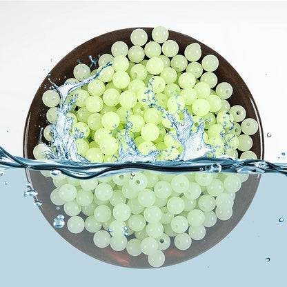 100pc/bag Fishing Floats Beads Luminous Light Glowing Balls Bass Fishing Baits