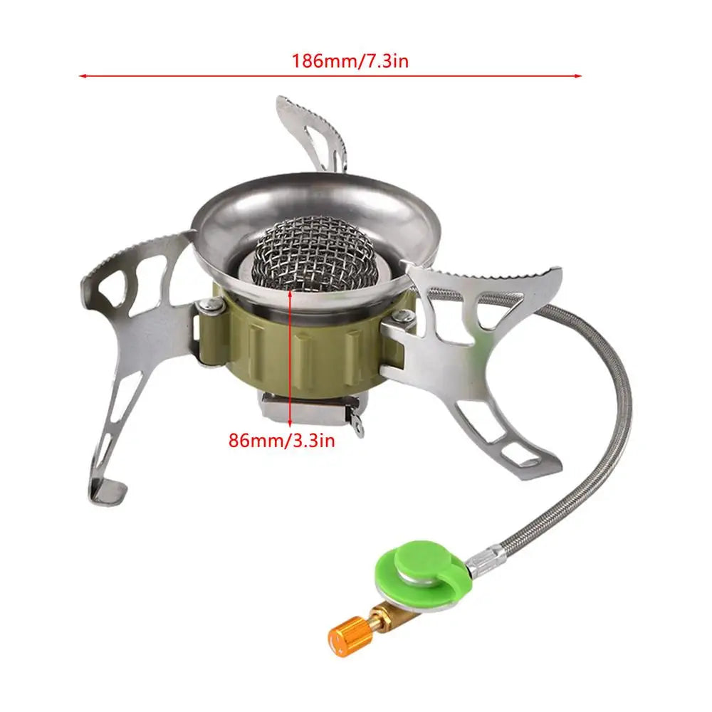 BRS-15B Multifunctional Windproof Furnace 1400-2900W Camping Propane Stove Foldable Cooking Gas Stove for Outdoor Picnic Hiking