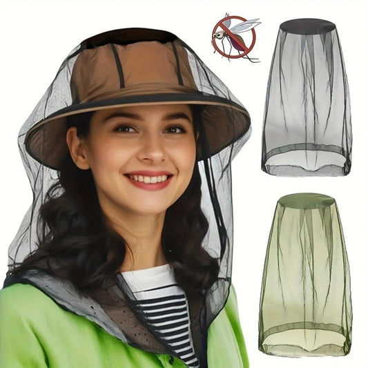 Extra-large mosquito net with face cover attachment – reinforced mesh and high-quality fabric, ideal for fishing and hunting