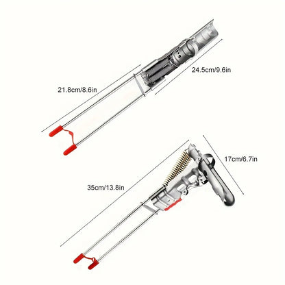 Automatic Spring Fishing Rod Holder, Adjustable Folding Stainless Steel, Ideal for Hands-Free Ground Fishing（2Pcs）